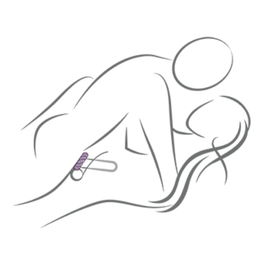 ROCKS-OFF - ANELLO MASTURBATORE TWIST IN SILICONE NERO